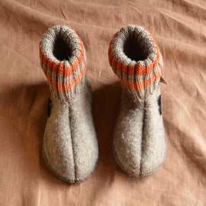 Slipper Boots - Boiled Wool - Taupe AW23 (Kids 22-34)