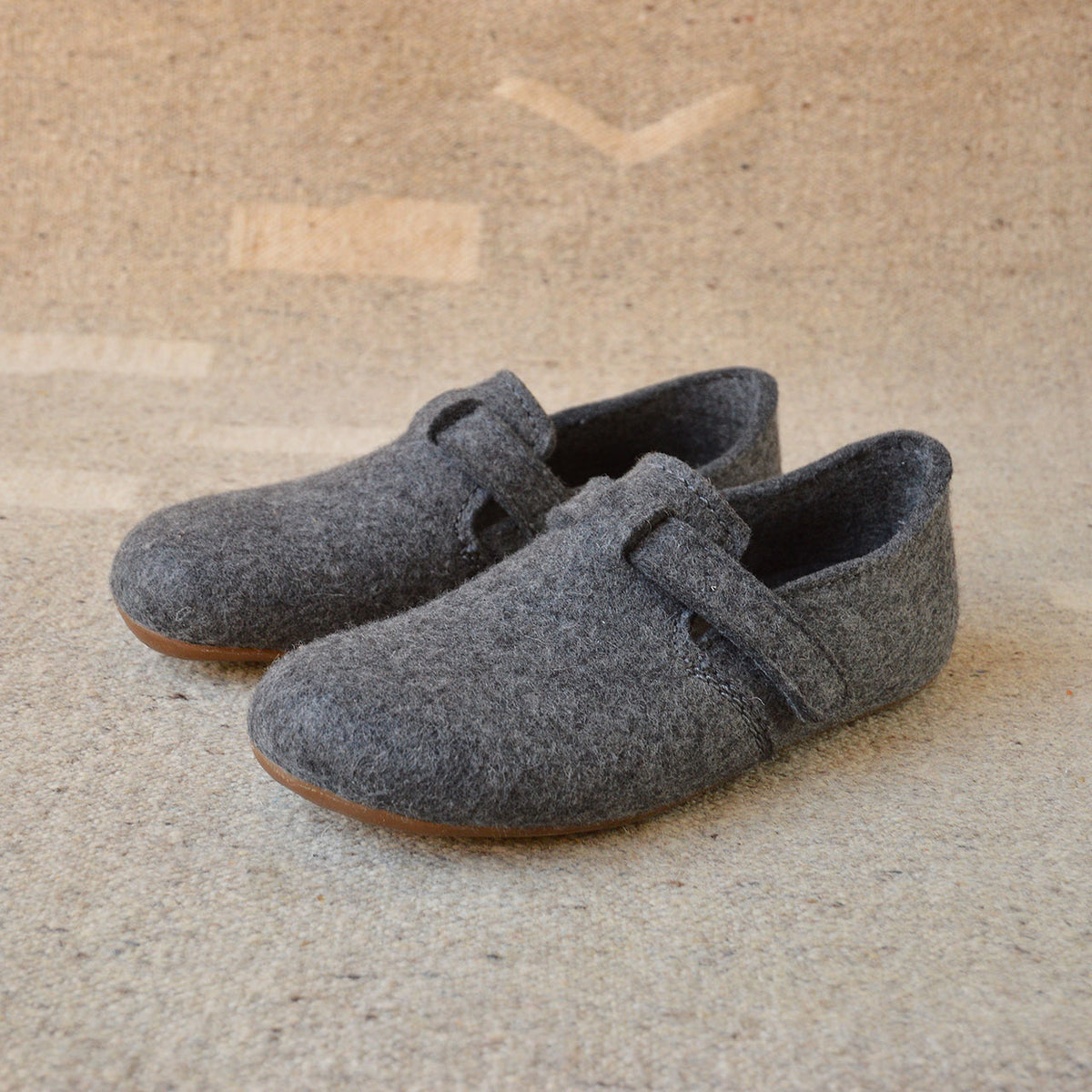 Wool Felt House Shoes - Everest Focus - Anthracite (Adults 36-43)