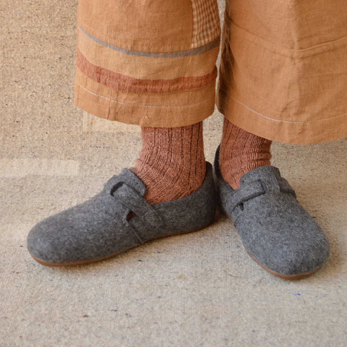 Wool Felt House Shoes - Everest Focus - Anthracite (Adults 36-43)