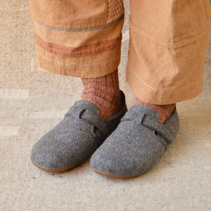 Wool Felt House Shoes - Everest Focus - Anthracite (Adults 36-43)