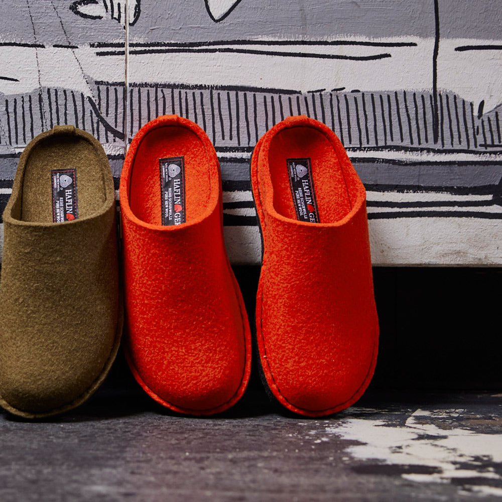 Wool Felt Slippers - Flair Soft - Orange AW24 (Adults 36) *Last One!
