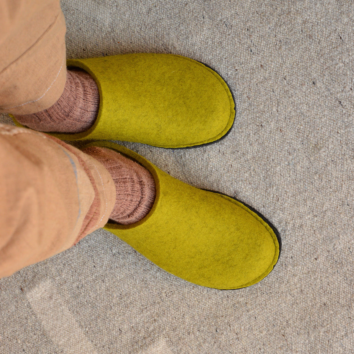 Wool Felt Slippers - Flair Soft - Limone (Adults 36-46)