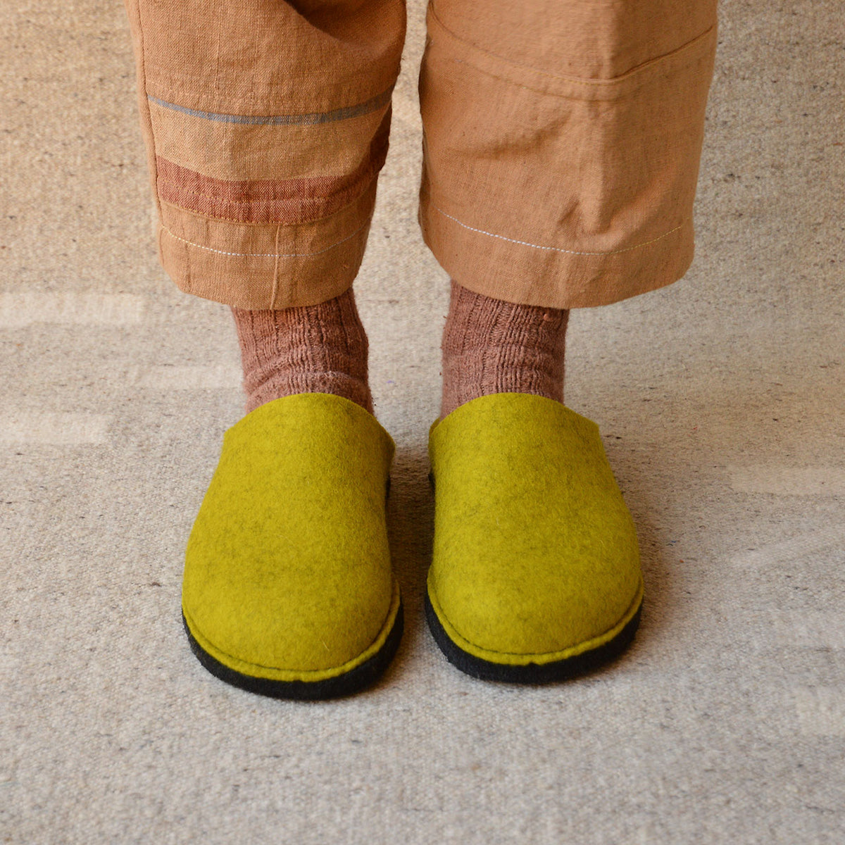 Wool Felt Slippers - Flair Soft - Limone (Adults 36-46)