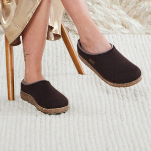 Wool Felt Clogs - Kris - Espresso (Adults 36-46) *Pre-order