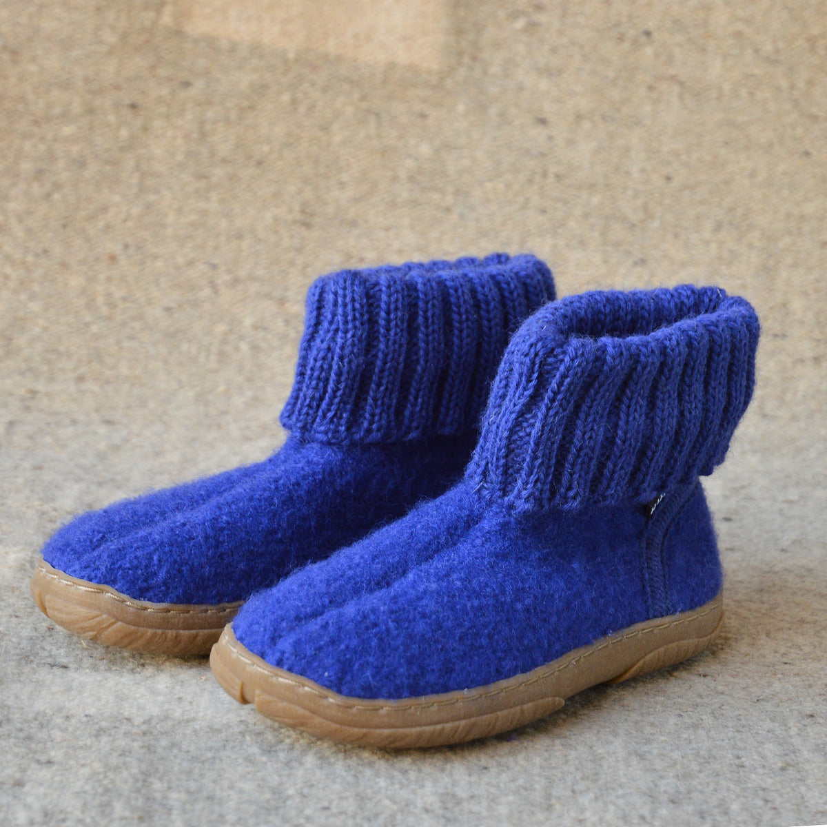 Boiled Wool Slipper Boots - Toni - Ink (Kids 23-35)