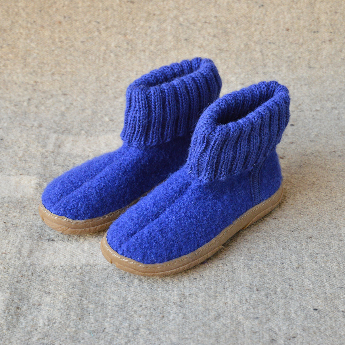 Boiled Wool Slipper Boots - Toni - Ink (Kids 23-35)