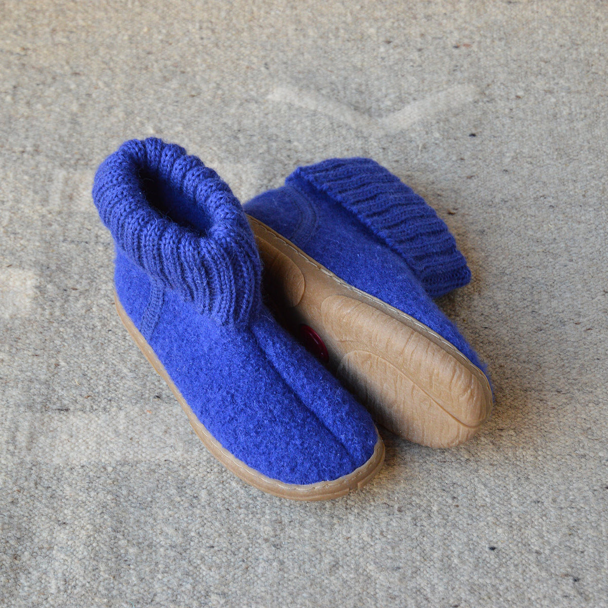 Boiled Wool Slipper Boots - Toni - Ink (Kids 23-35)