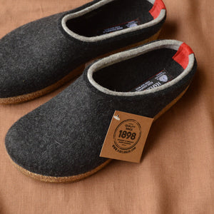 Wool Felt Clogs - Kris - Graphite (Adults 36-48)