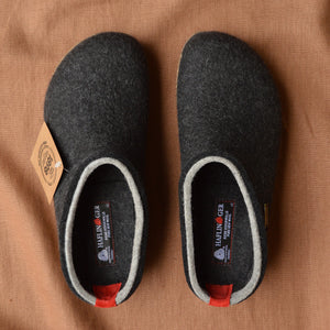 Wool Felt Clogs - Kris - Graphite (Adults 36-48)