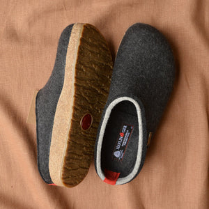 Wool Felt Clogs - Kris - Graphite (Adults 36-48)