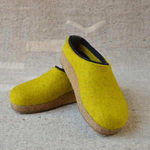 Wool Felt Clogs - Kris - Limone (Adults 36-46)