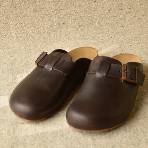 Leather Clogs - Porto - Dark Brown (Adults 36-44)