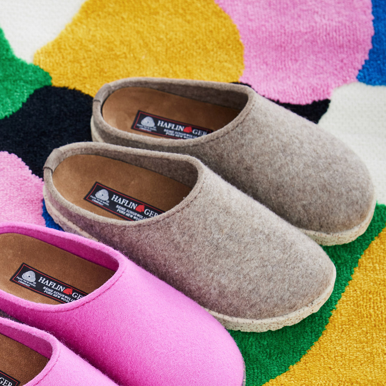 Haflinger Wool Felt Clogs - Manhattan - Taupe (Adults 36-42) *Pre-order