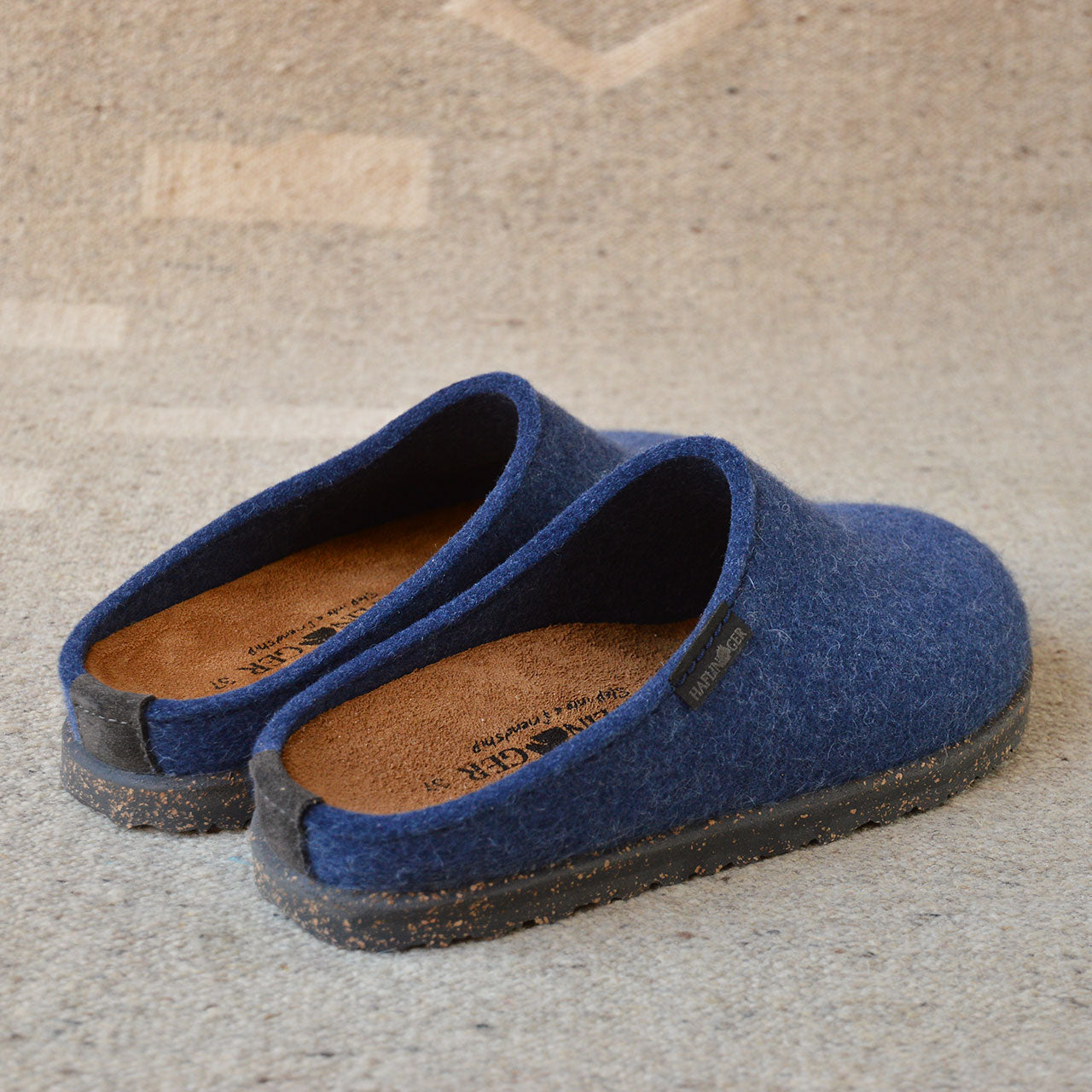 Haflinger Wool Felt Clogs - Manhattan - Denim (Adults 36-46)