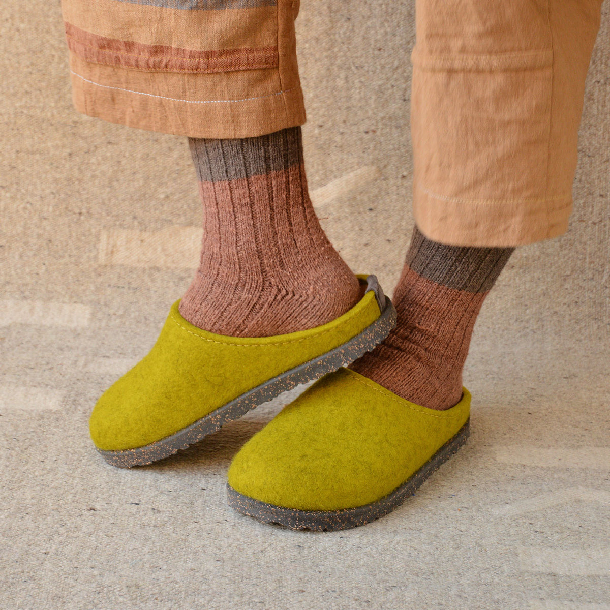 Wool Felt Clogs - Manhattan - Limone (Adults 36-43)