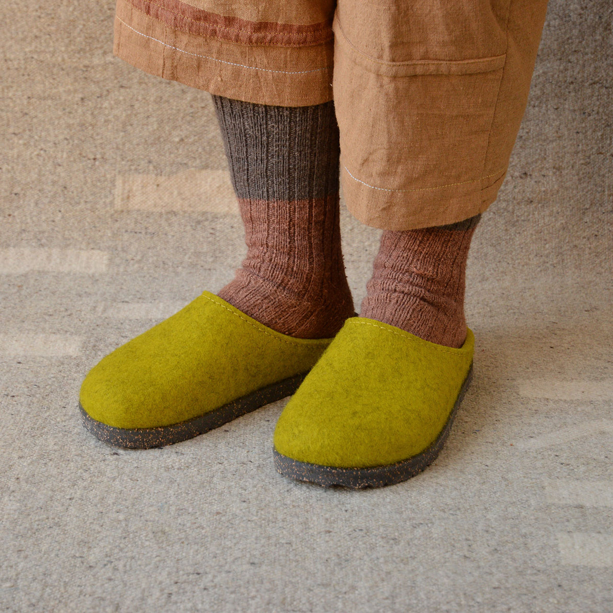 Wool Felt Clogs - Manhattan - Limone (Adults 36-43)