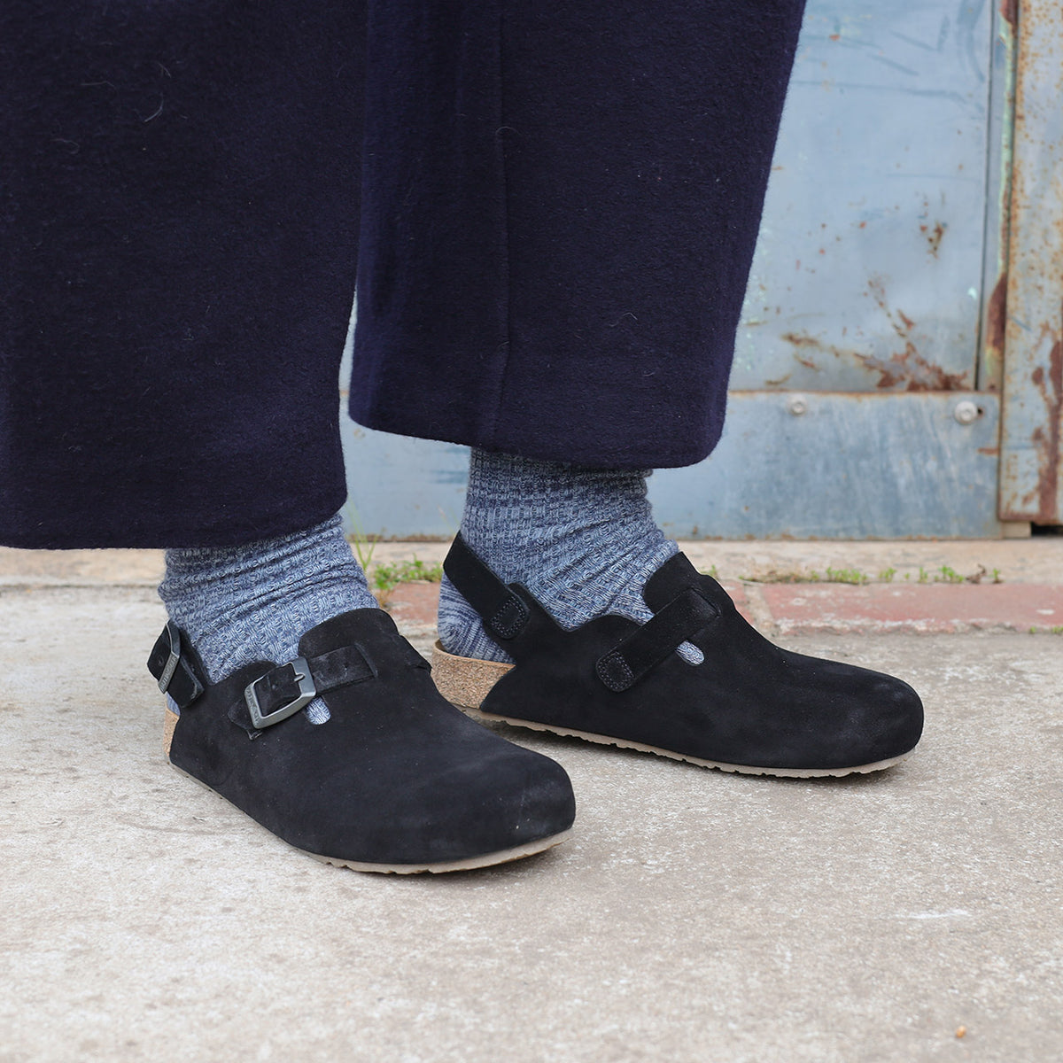 Suede Clogs - Faro - Schwarz (Adults 36-42)