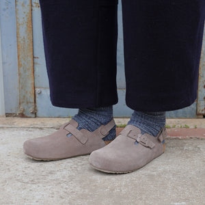 Suede Clogs - Faro - Greige (Adults 36-42)