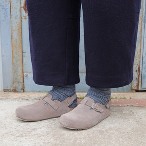 Suede Clogs - Faro - Greige (Adults 36-42)