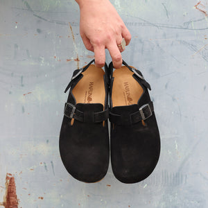 Suede Clogs - Faro - Schwarz (Adults 36-42)