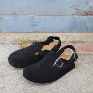 Suede Clogs - Faro - Schwarz (Adults 36-42)