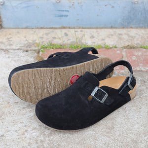 Suede Clogs - Faro - Schwarz (Adults 36-42)