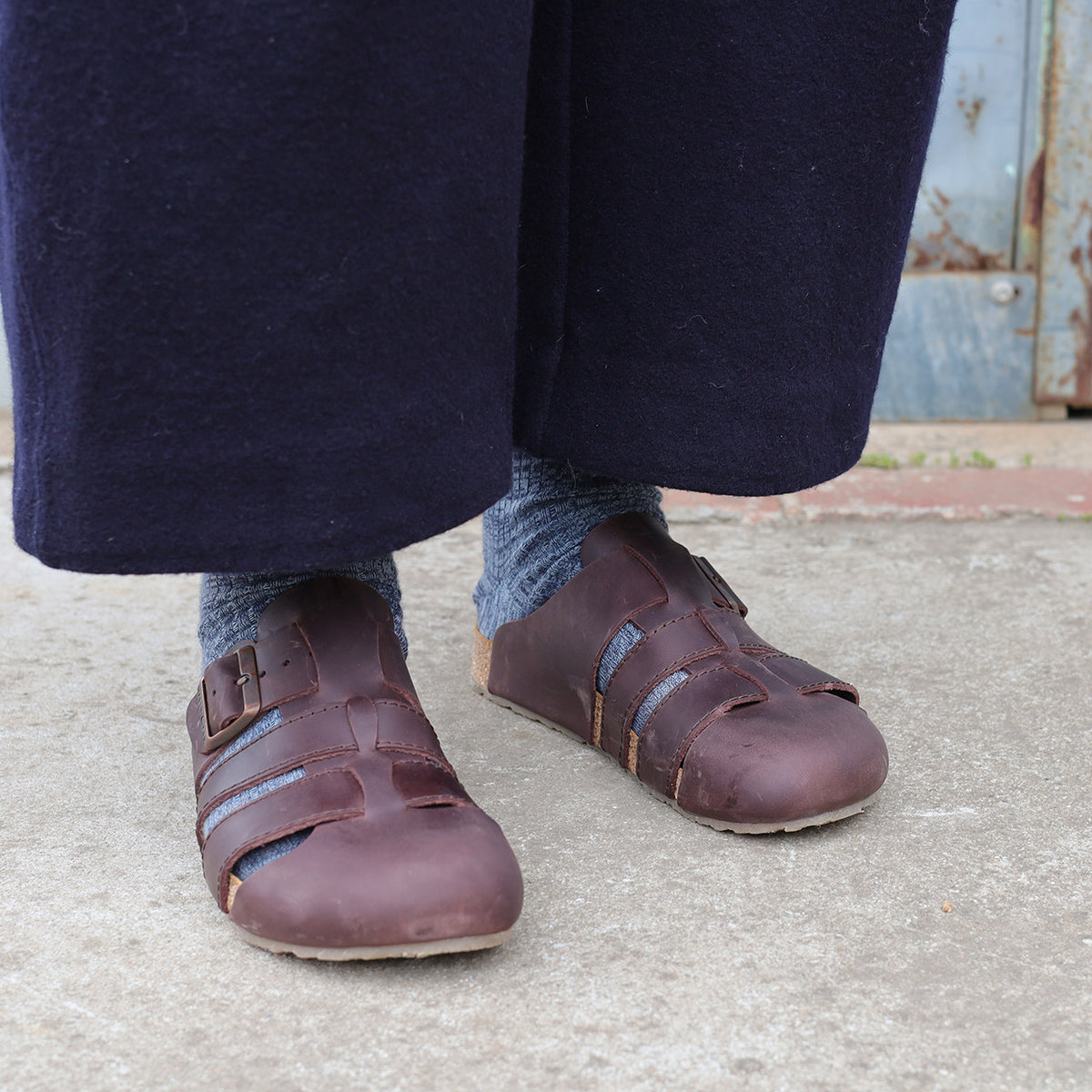 Leather Sandals - Lisboa - Marone (Adults 36-42)
