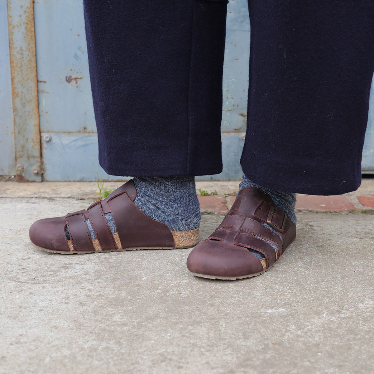 Leather Sandals - Lisboa - Marone (Adults 36-42)
