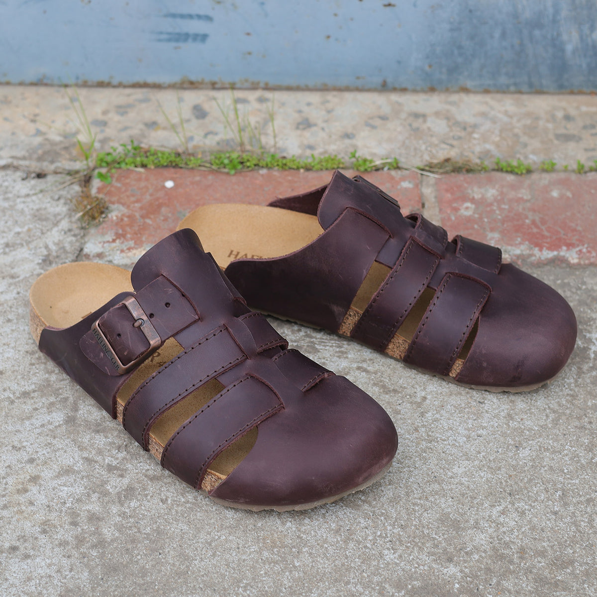 Leather Sandals - Lisboa - Marone (Adults 36-42)