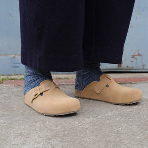 Suede Clogs - Porto - Sahara (Adults 36-42)