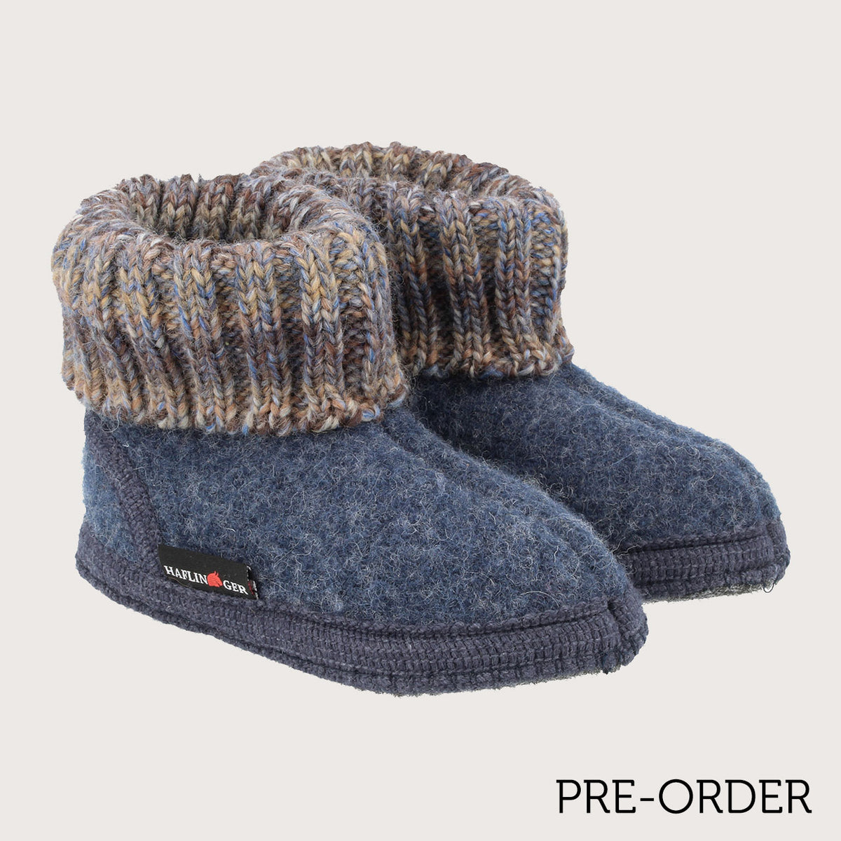Boiled Wool Slipper Boots - Tricote - Denim (Kids 23-35) *Pre-Orders open Jan