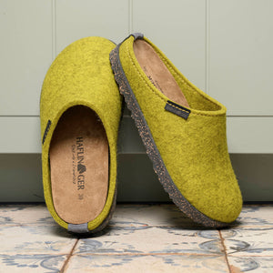 Haflinger Wool Felt Clogs - Manhattan - Limone (Adults 36-43) *Pre-Orders open Jan