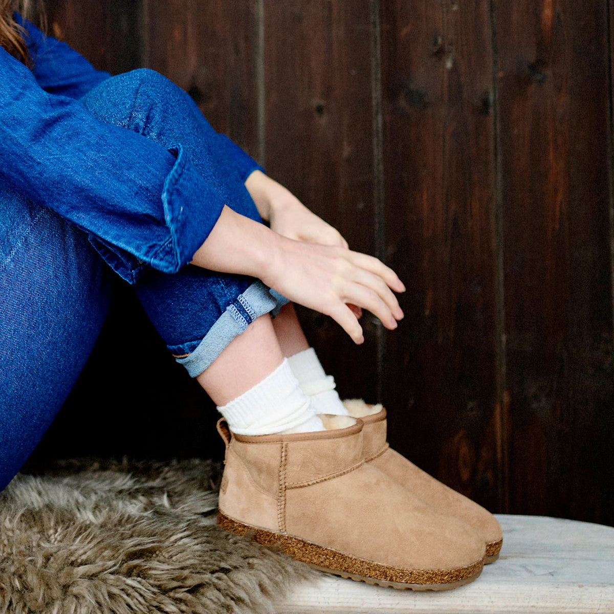 Sheepskin Slipper Ankle Boots - Elsa (Adults 36-43)