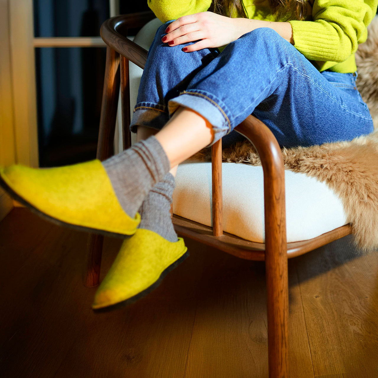 Wool Felt Slippers - Flair Soft - Limone (Adults 36-46) *Pre-Orders open Jan