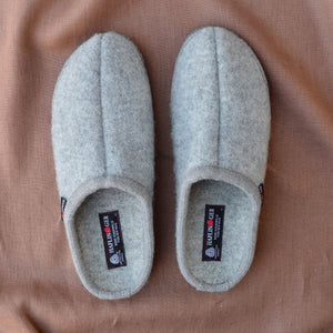 Boiled Wool Slippers - Alaska - Light Grey AW23 (Adults 36-48)