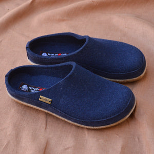 Wool Felt Slippers - Blizzard - Denim AW23 (EU 46) *Last Ones!