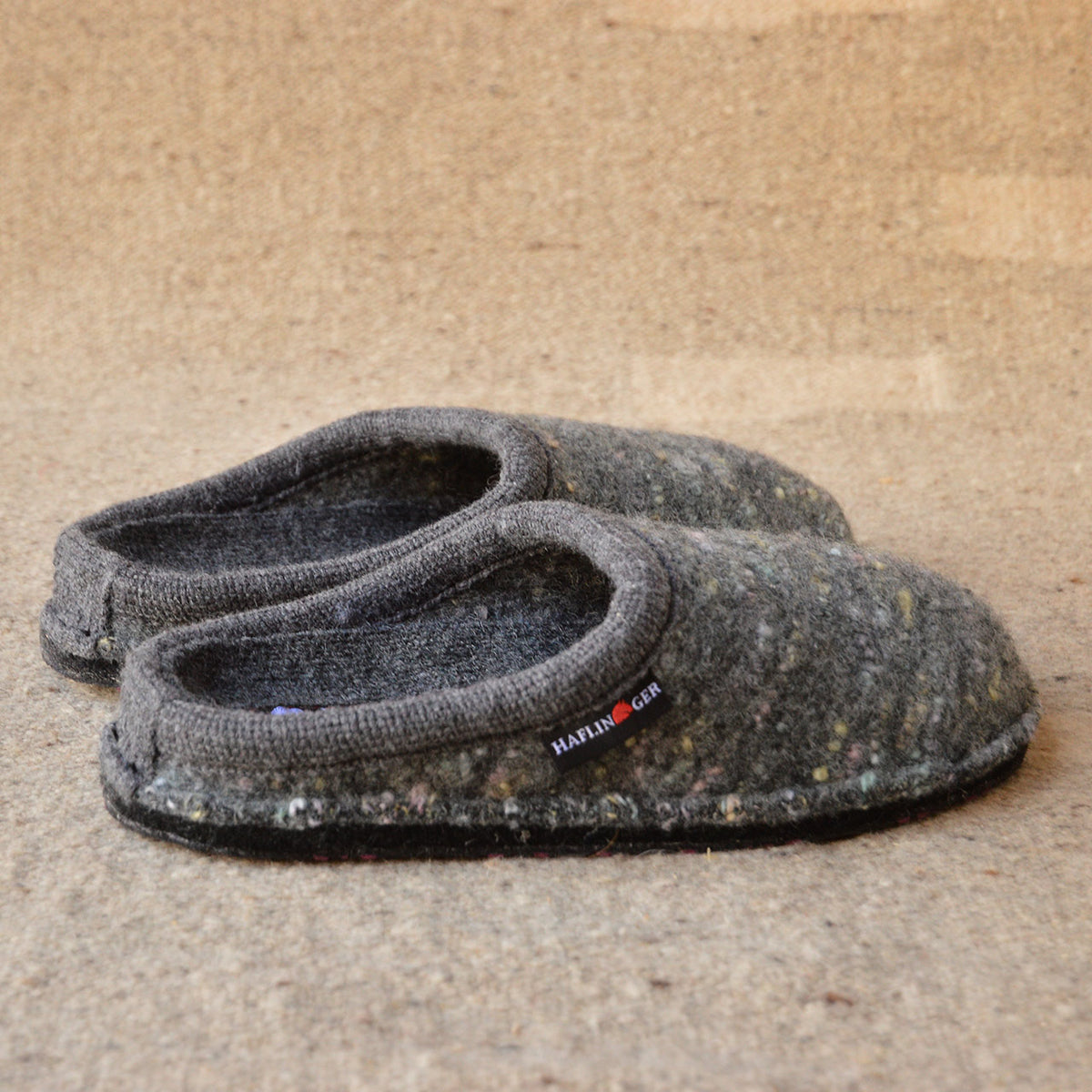 Boiled Wool Slippers - Flair Enjoy - Grey Multi (Adults 36-46)