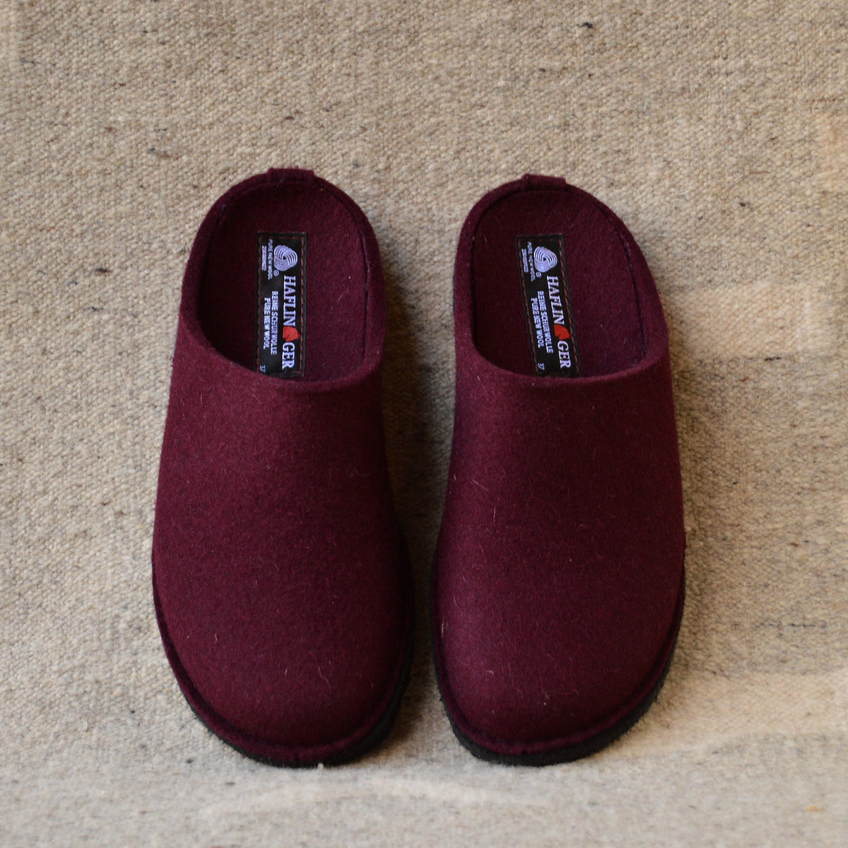Wool Felt Slippers - Flair Soft - Bordeaux (Adults 36-43)