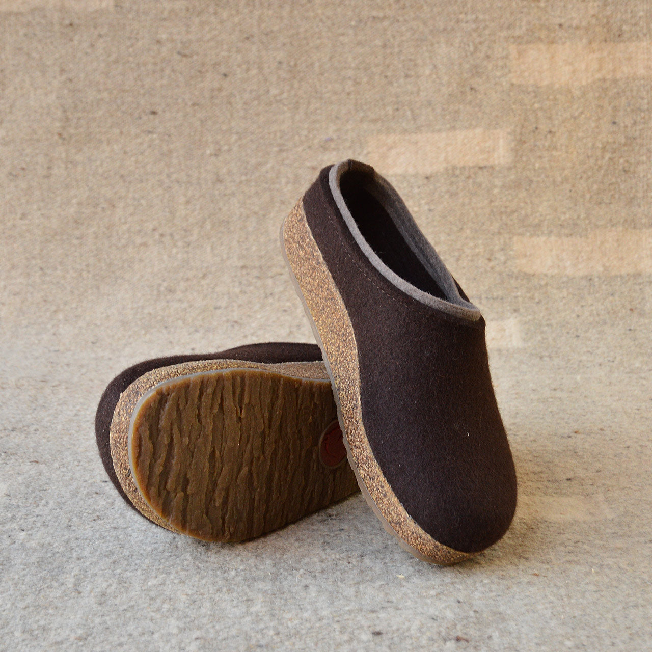 Wool Felt Clogs - Kris - Espresso (Adults 36-46)