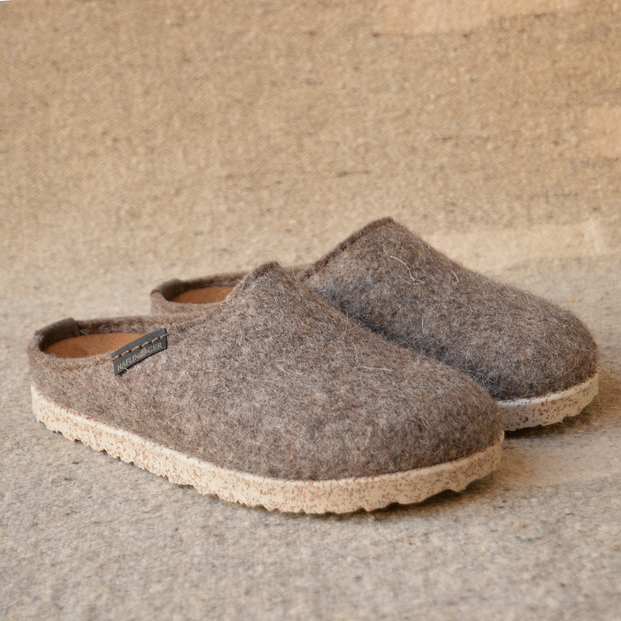 Haflinger Wool Felt Clogs - Manhattan - Taupe (Adults 36-42)