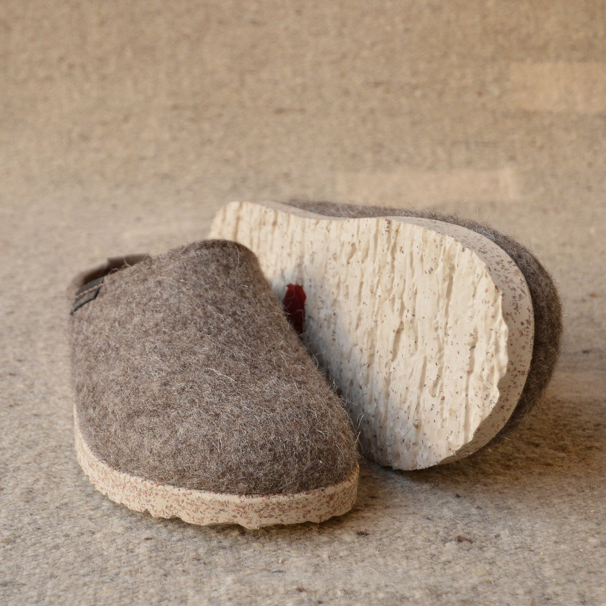 Haflinger Wool Felt Clogs - Manhattan - Taupe (Adults 36-42)