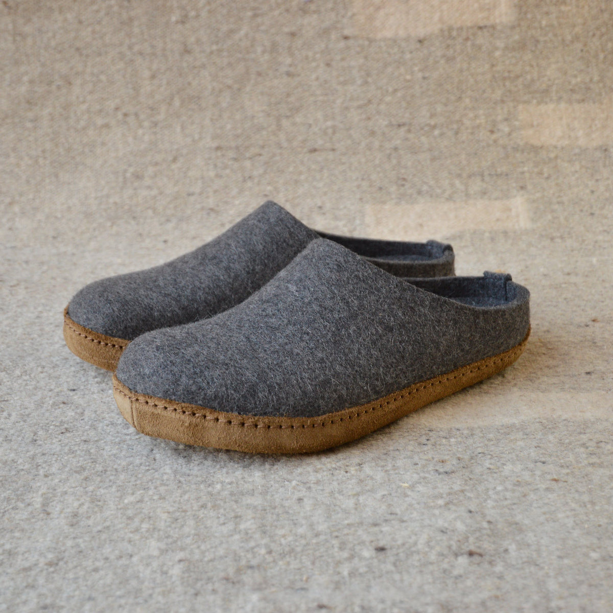 Wool Felt Slippers - Toffel - Anthracite (Adults 36-46)