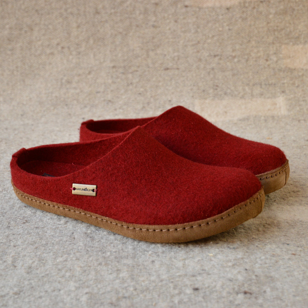 Wool Felt Slippers - Toffel - Rubin (Adults 36-42)