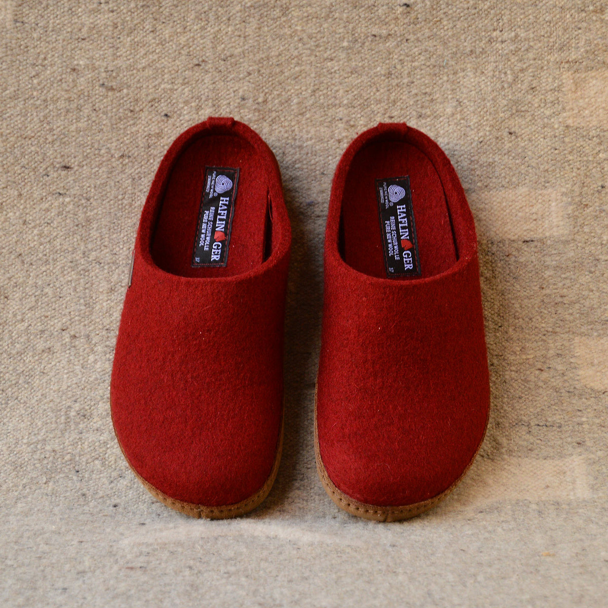 Wool Felt Slippers - Toffel - Rubin (Adults 36-42)