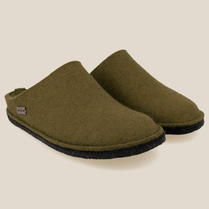 Wool Felt Slippers - Flair Soft - Olive AW24 (Adults 36-41)