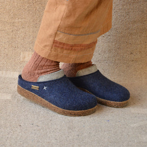 Wool Felt Clogs - Speedy - Capitan Blue (Adults 36-46)