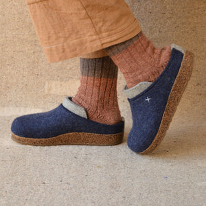 Wool Felt Clogs - Speedy - Capitan Blue (Adults 36-46)