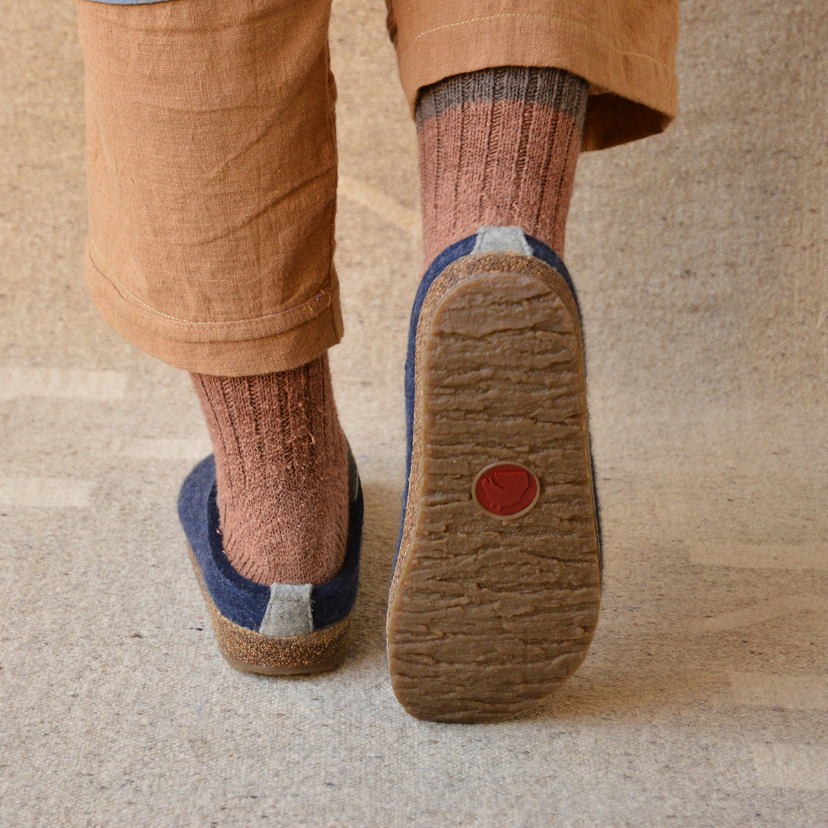 Wool Felt Clogs - Speedy - Capitan Blue (Adults 36-46)