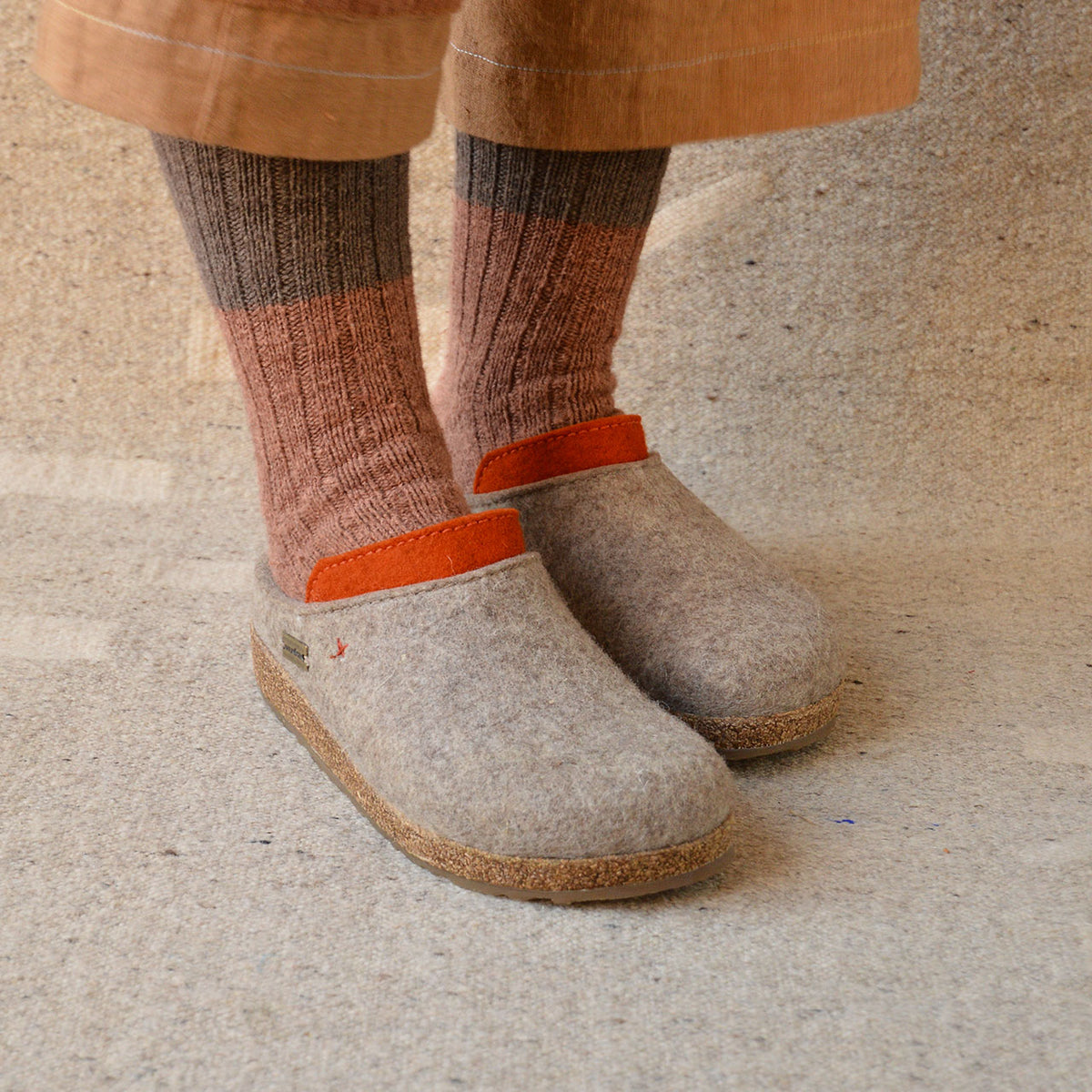 Wool Felt Clogs - Speedy - Taupe (Adults 36-46)