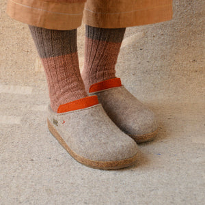 Wool Felt Clogs - Speedy - Taupe (Adults 36-46)